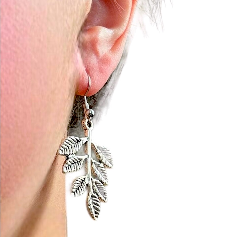Silver Leaf Fashion Earrings